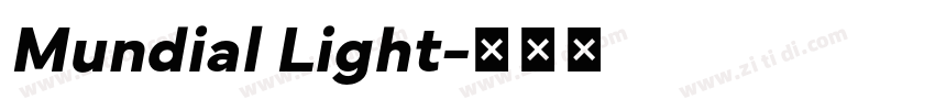Mundial Light字体转换